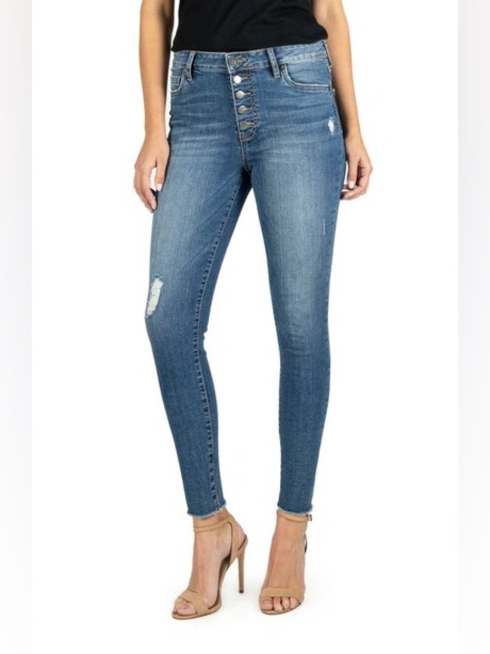 KUT from the Kloth Donna High Rise Fab Ab Skinny Jeans, Size 6